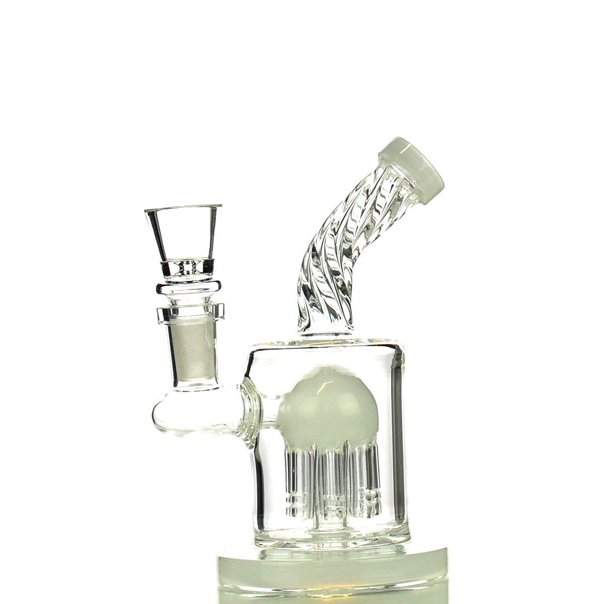 5.5" Water Pipe with Twisted Neck and Percolator and 14mm Male Bowl
