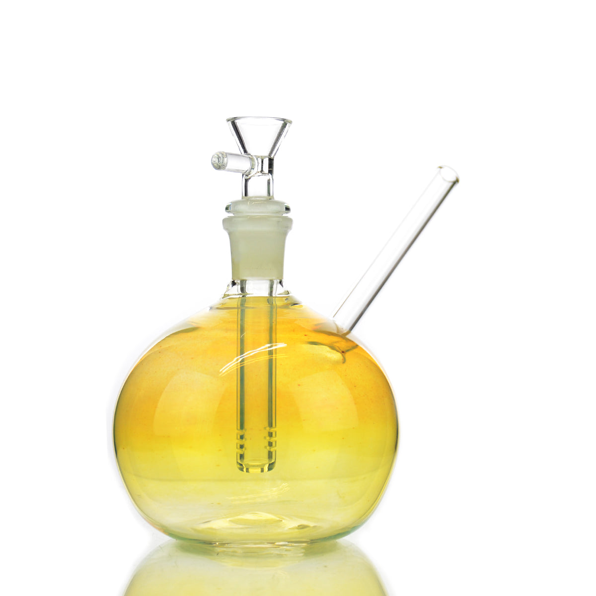 7" American-Made Gold Fume Sphere Water Pipe with 14mm Male Bowl