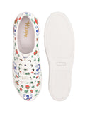 I am Landing Weed Design Snow White Shoe - Printed Synthetic Vegan Leather Size