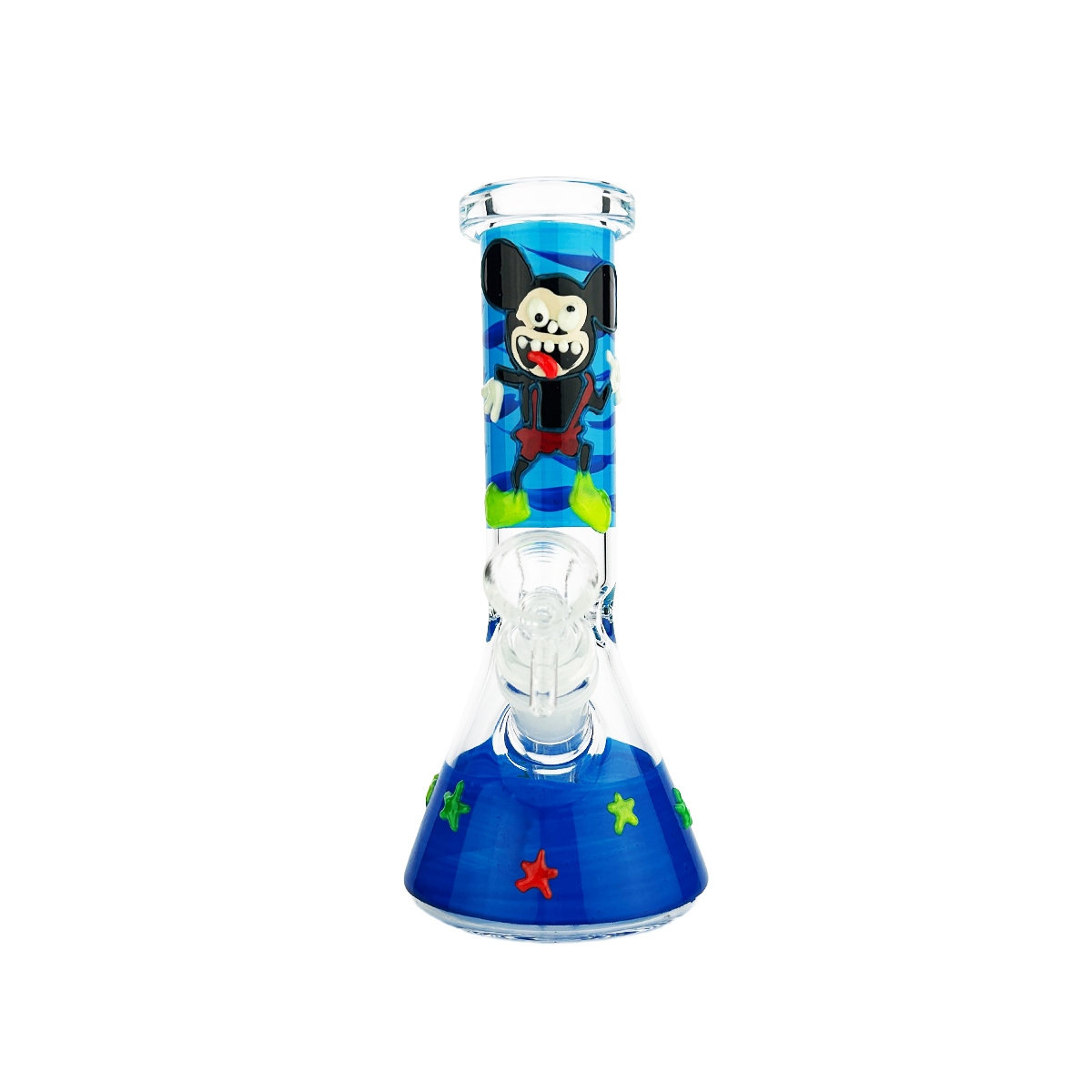 8" Glow In Dark Assorted Design Beaker