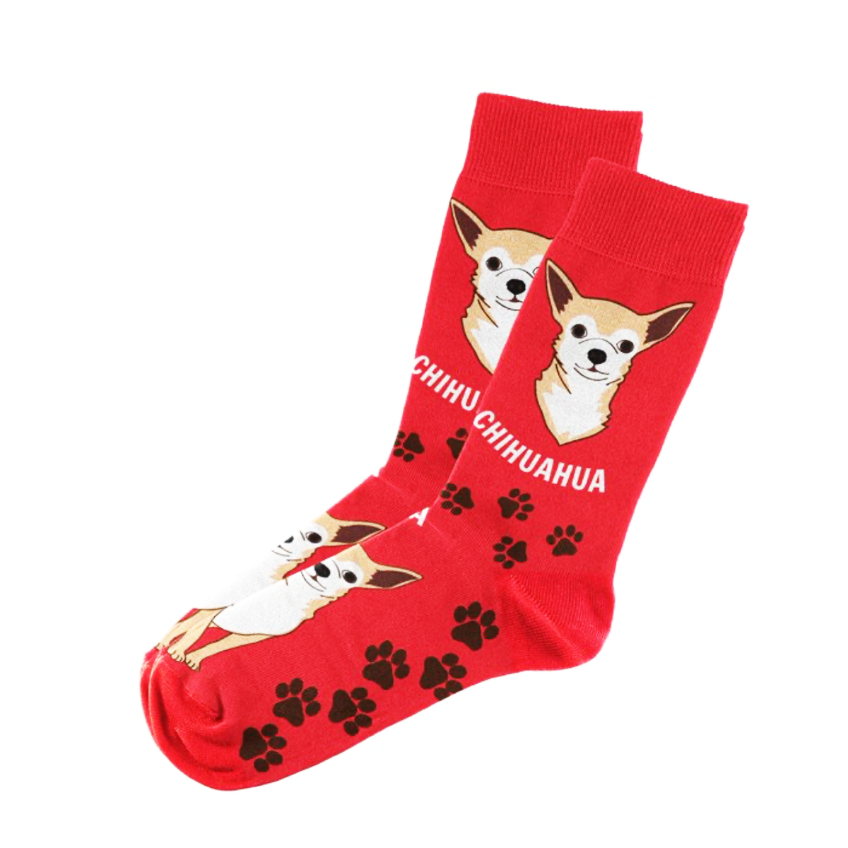Chihuahua Socks Unisex Unique Fun Design Fits All, 70% Cotton, 25% Spandex, 5% Elastic