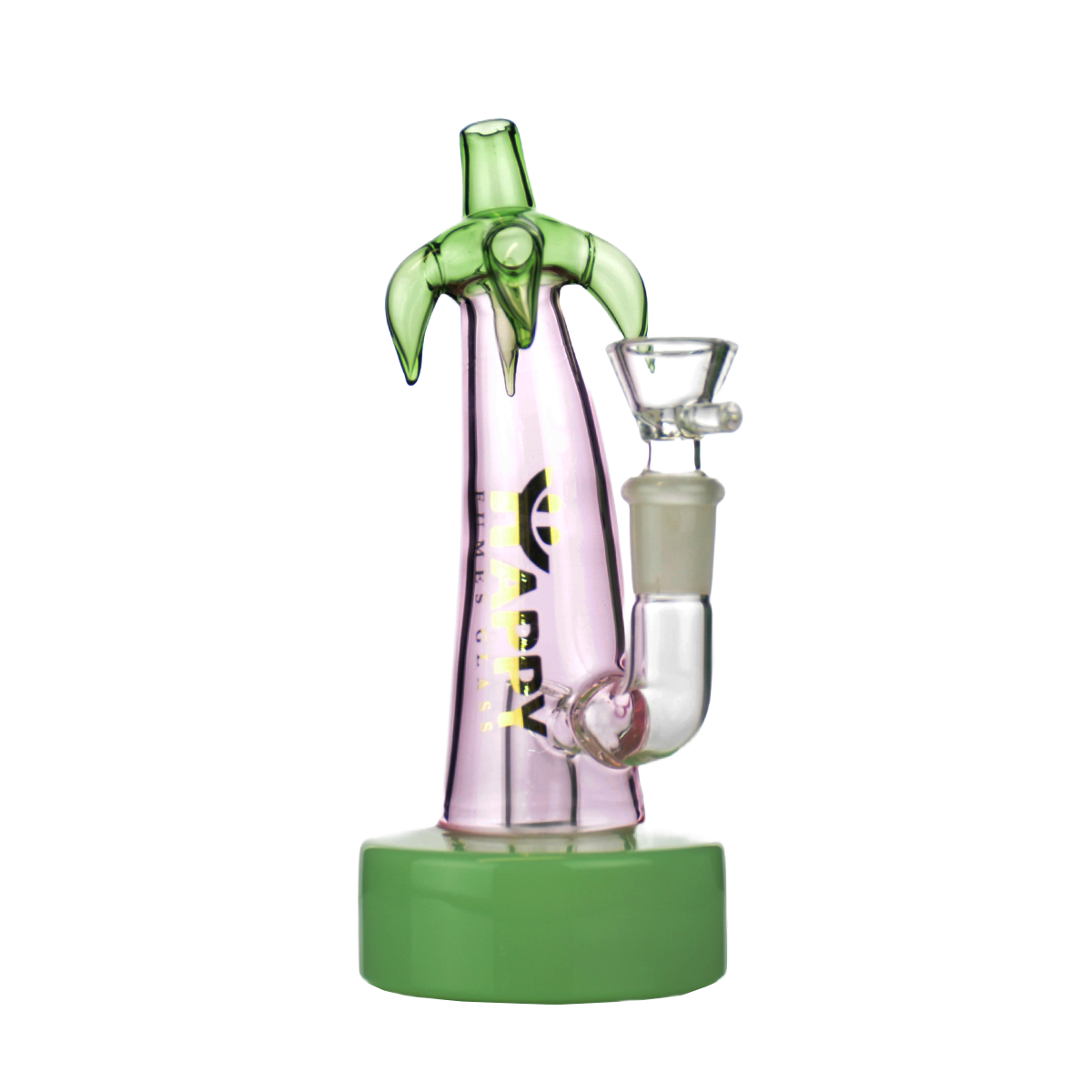 7" Eggplant Water Pipe with Shower and 14mm Male Bowl