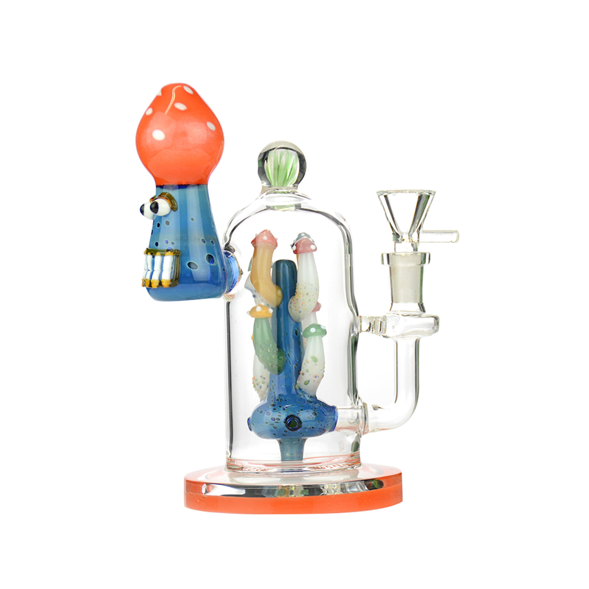 8" Mushroom Land Water Pipe with 14mm Male Bowl