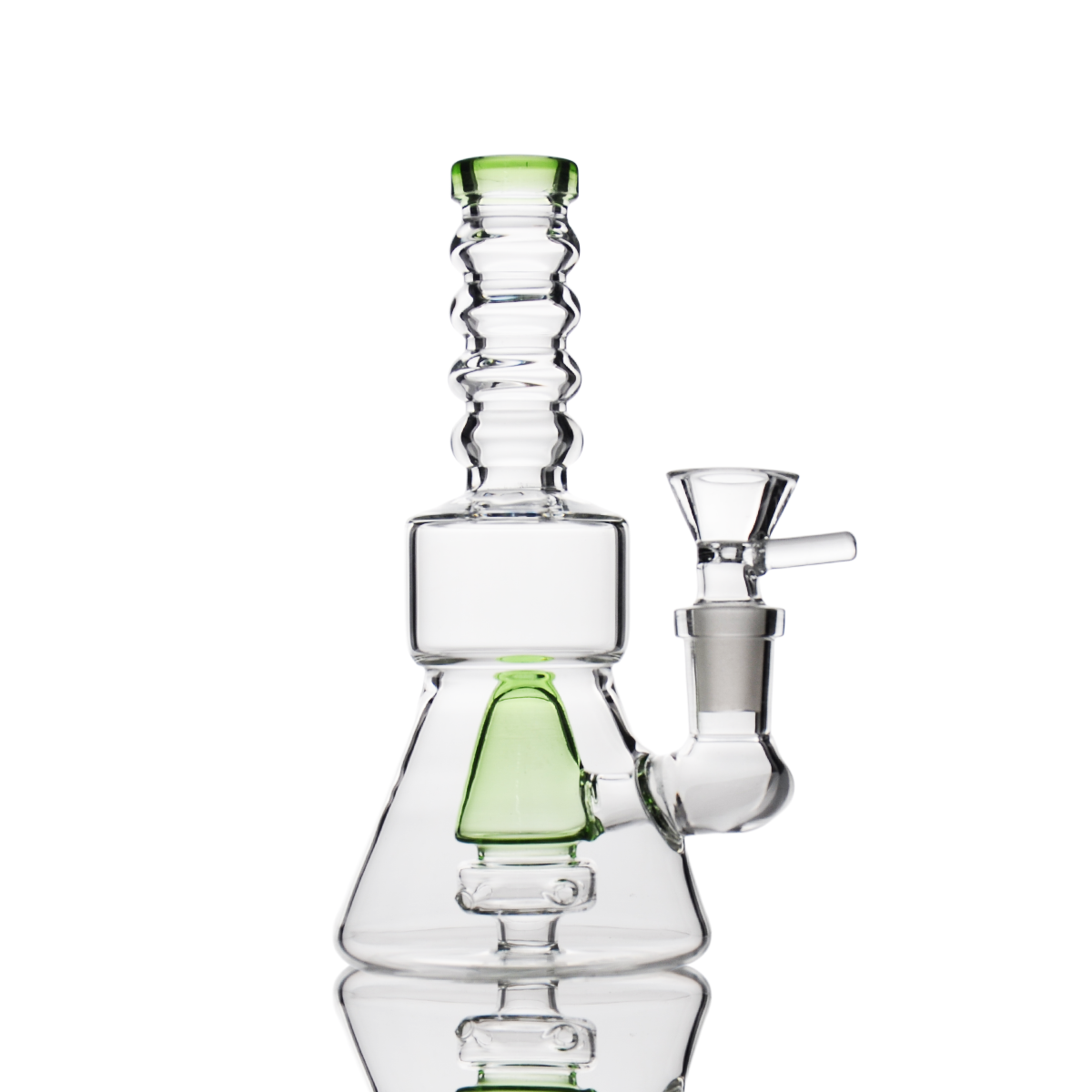 6" Water Pipe with Cone Shower and 14mm Male Bowl