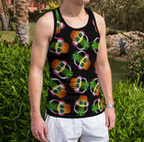 Pineapple Black Tank Top 100% Polyester - Pack of 6 Sizes -- 1-S,1-M,1-L,1-XL,1-2XL,1-3XL