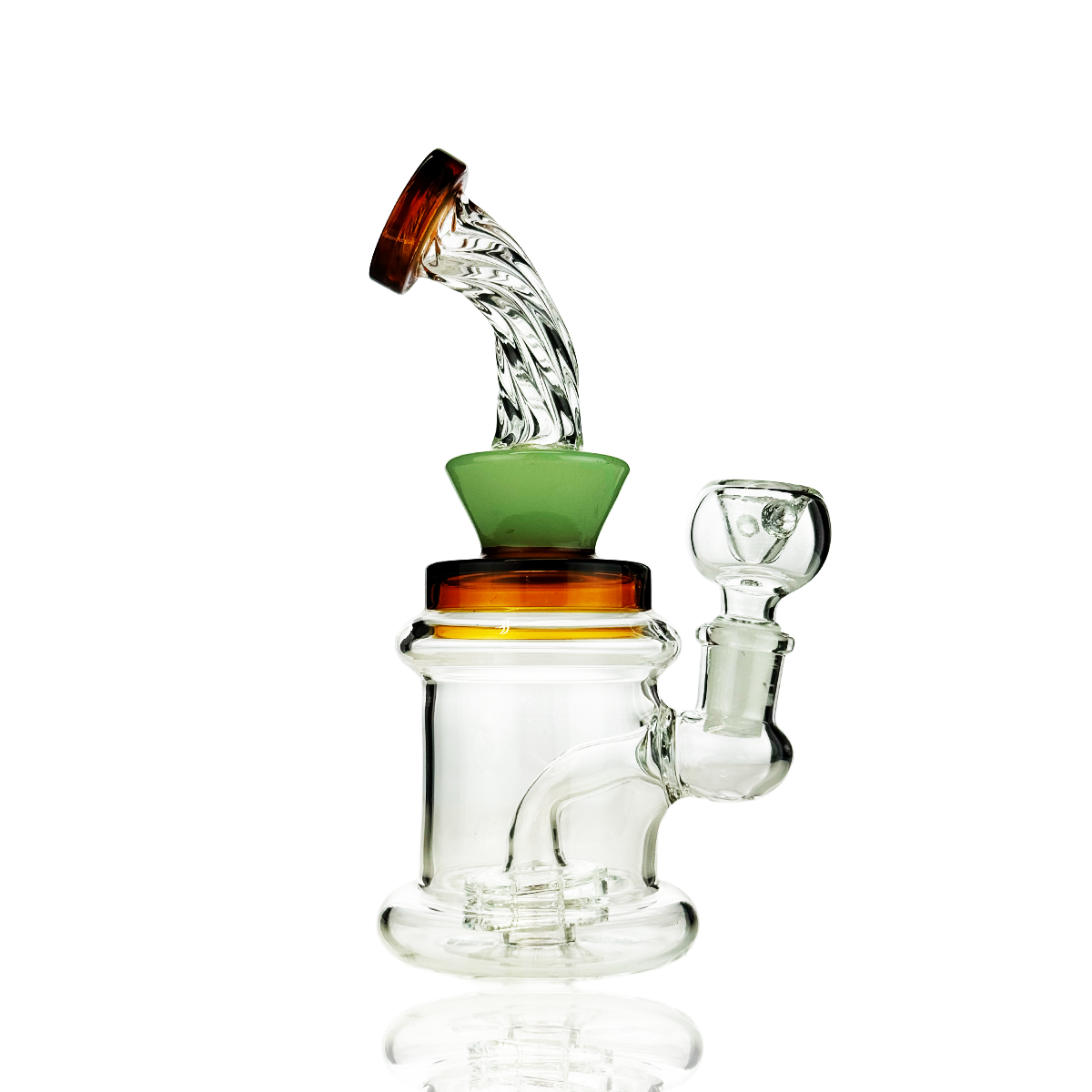 7" Twist Neck Water Pipe with 14mm Male Bowl