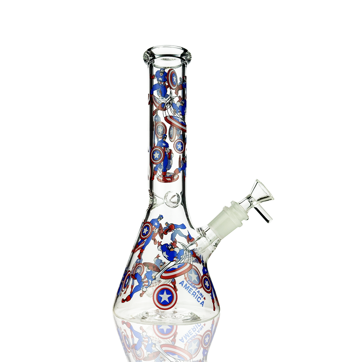 10" Super Hero Beaker with 14mm Male Bowl