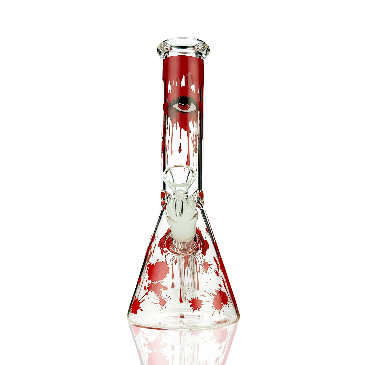 10" Scary Prints Decal Beaker 14mm Male Bowl