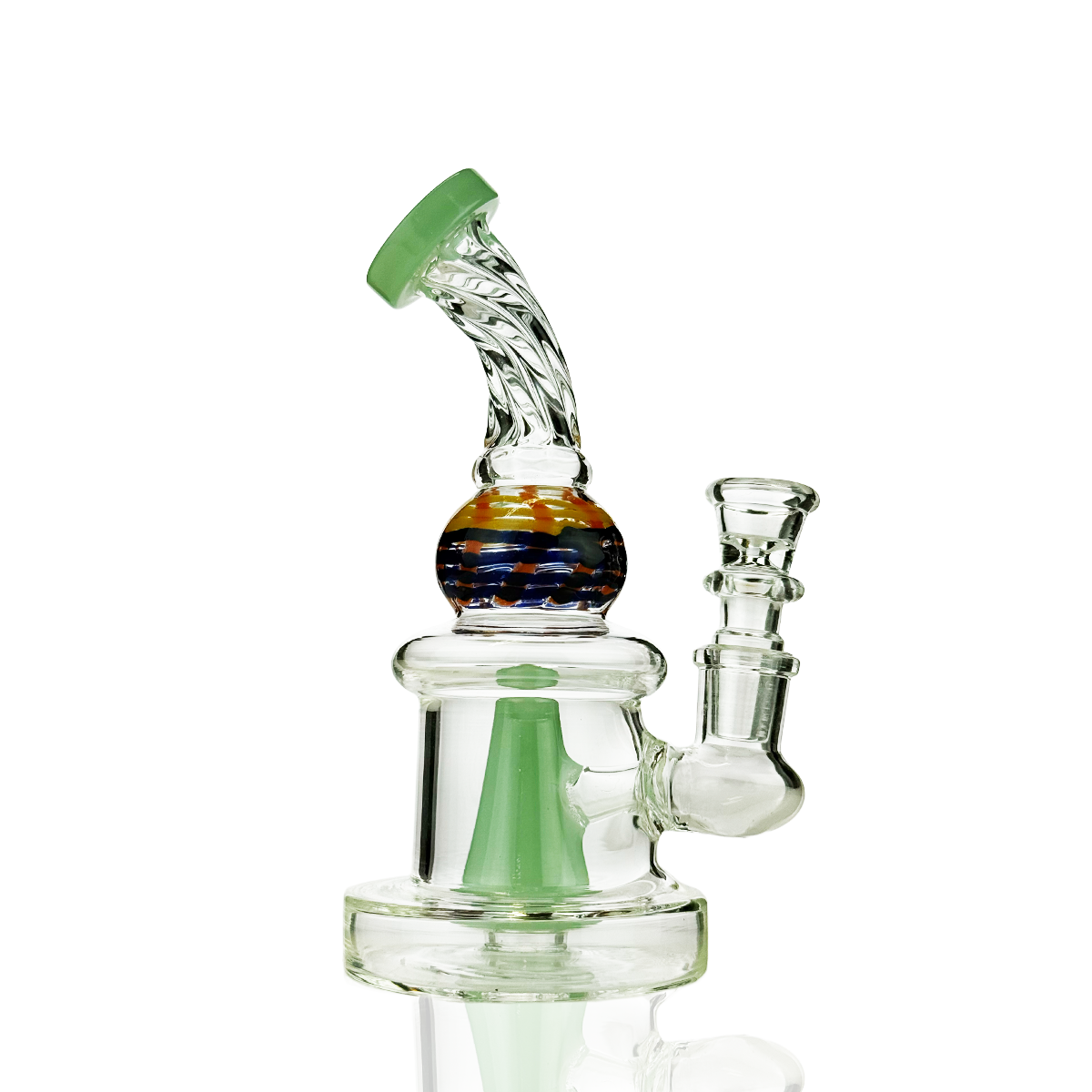 6" Twisted Neck Water Pipe with 14mm Male Bowl