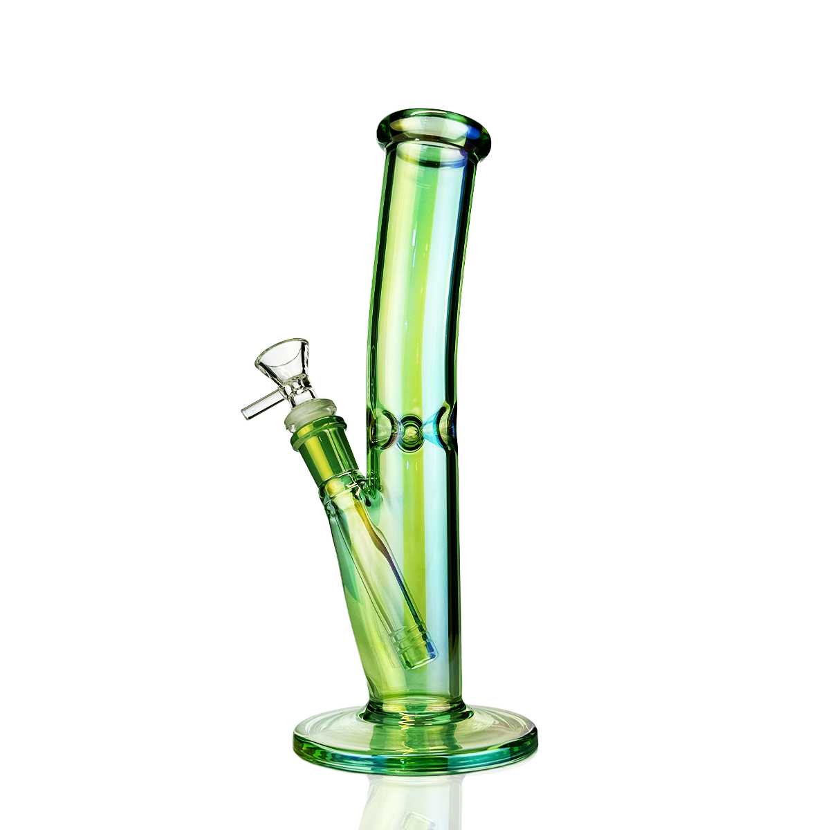 10" Color Tube Straight Bent Shooter with 14mm Male Bowl