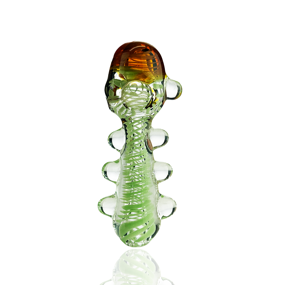 5" Hand Pipe Spoon With Spike Slime Swirls