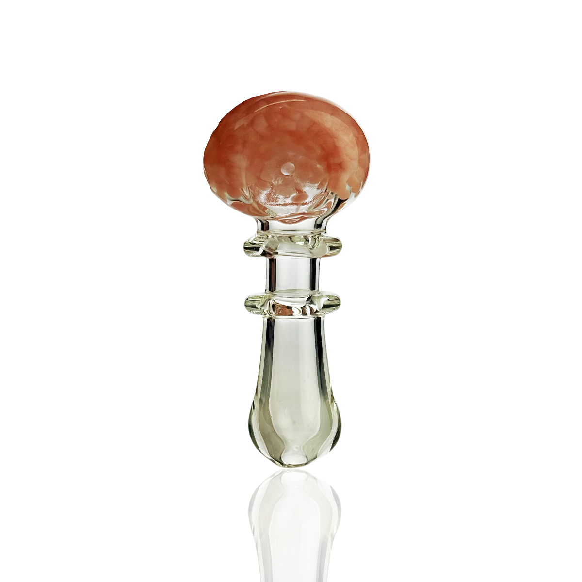 3.5" Hand Pipe Silver Fume Glass with Frit Head