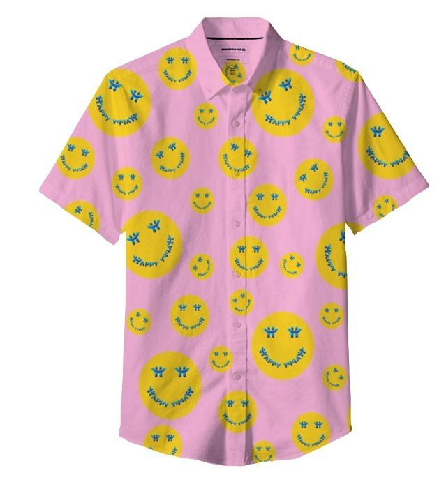 Happy Shirt 100% Polyester, Pack of 5 Sizes Sets, 1-M, 1-L, 1-XL, 1-XXL, 1-XXXL