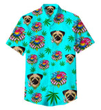Franchie Green Leaf Shirt 100% Polyester, Pack of 5 Sizes Sets, 1-M, 1-L, 1-XL, 1-XXL, 1-XXXL