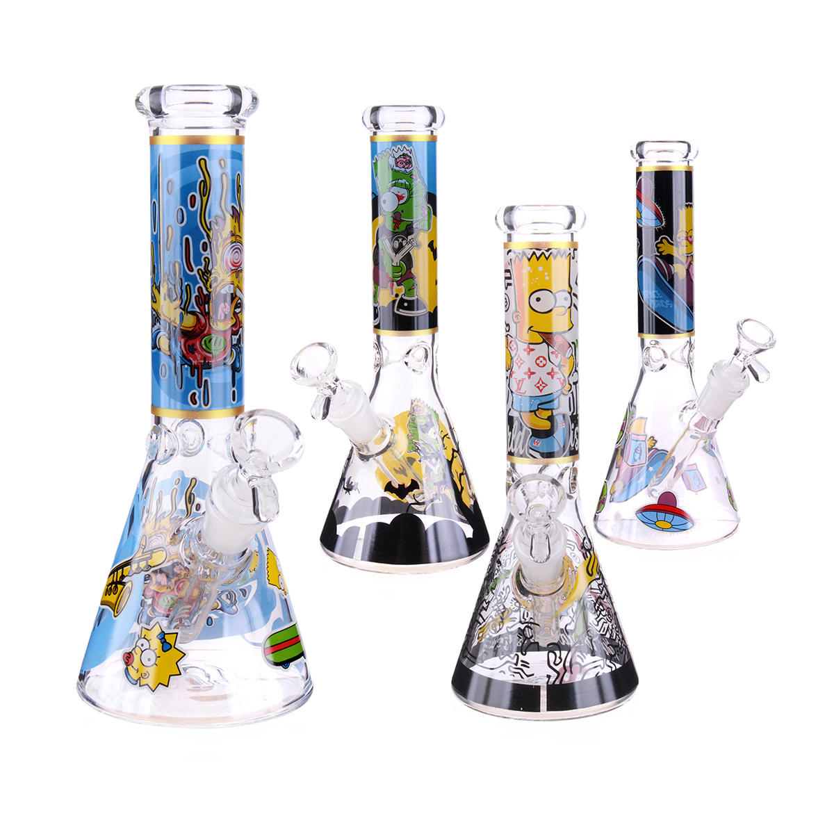 10" Water Pipe Beaker Glow In Dark