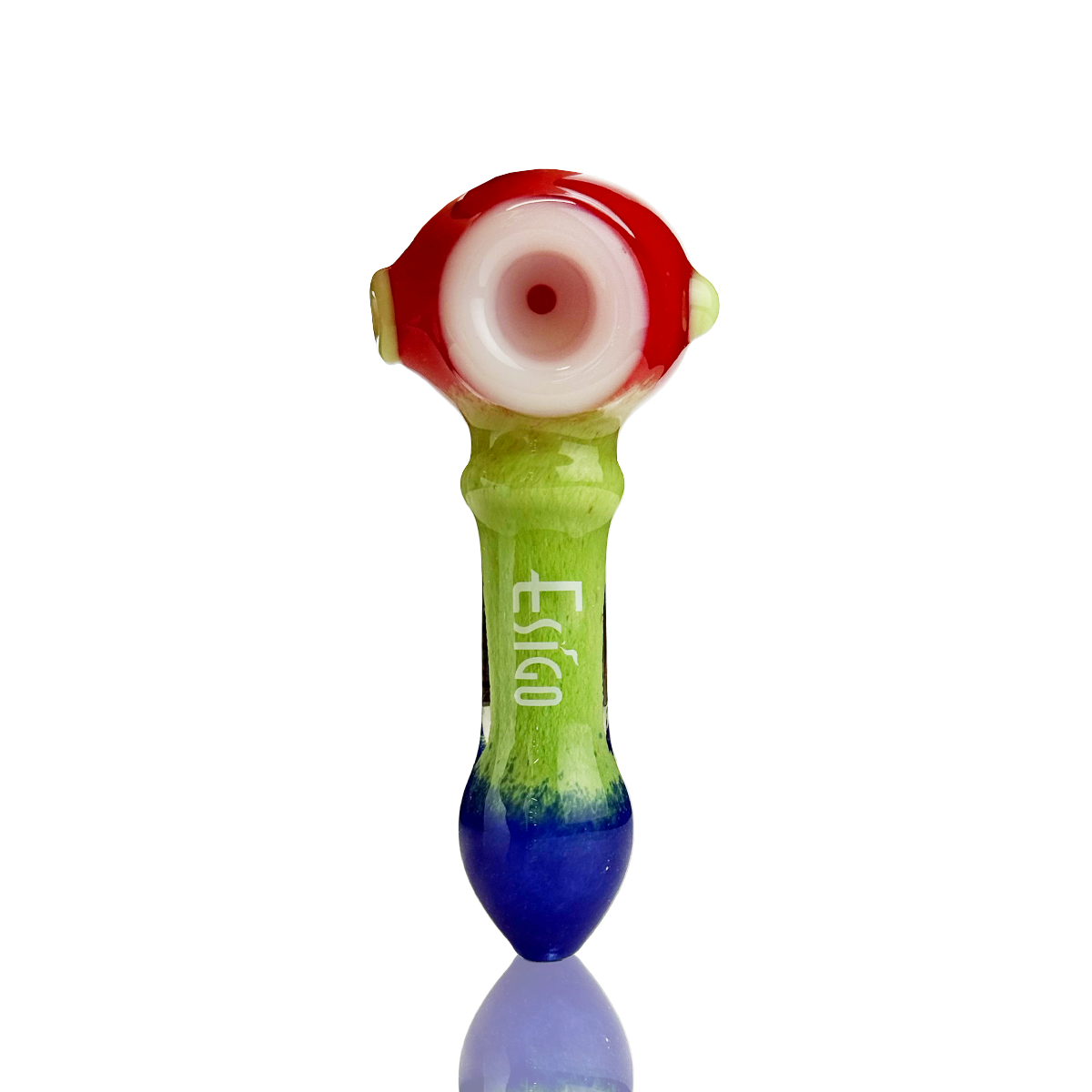 4.5" Esigo Tricolor Frit Glass Hand Pipe Spoon