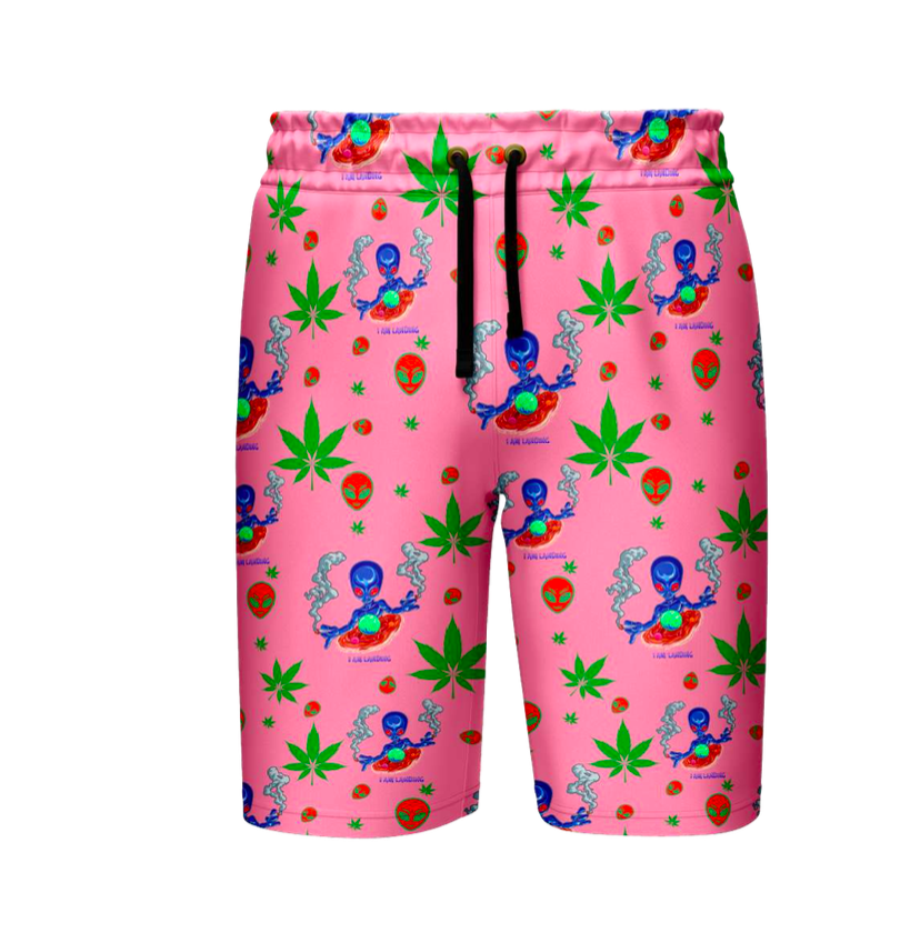 I Am Landing Leaf Pink Shirt and Short Set, Pack of 5 Sizes Sets, 1-M, 1-L, 1-XL, 1-XXL, 1-XXXL