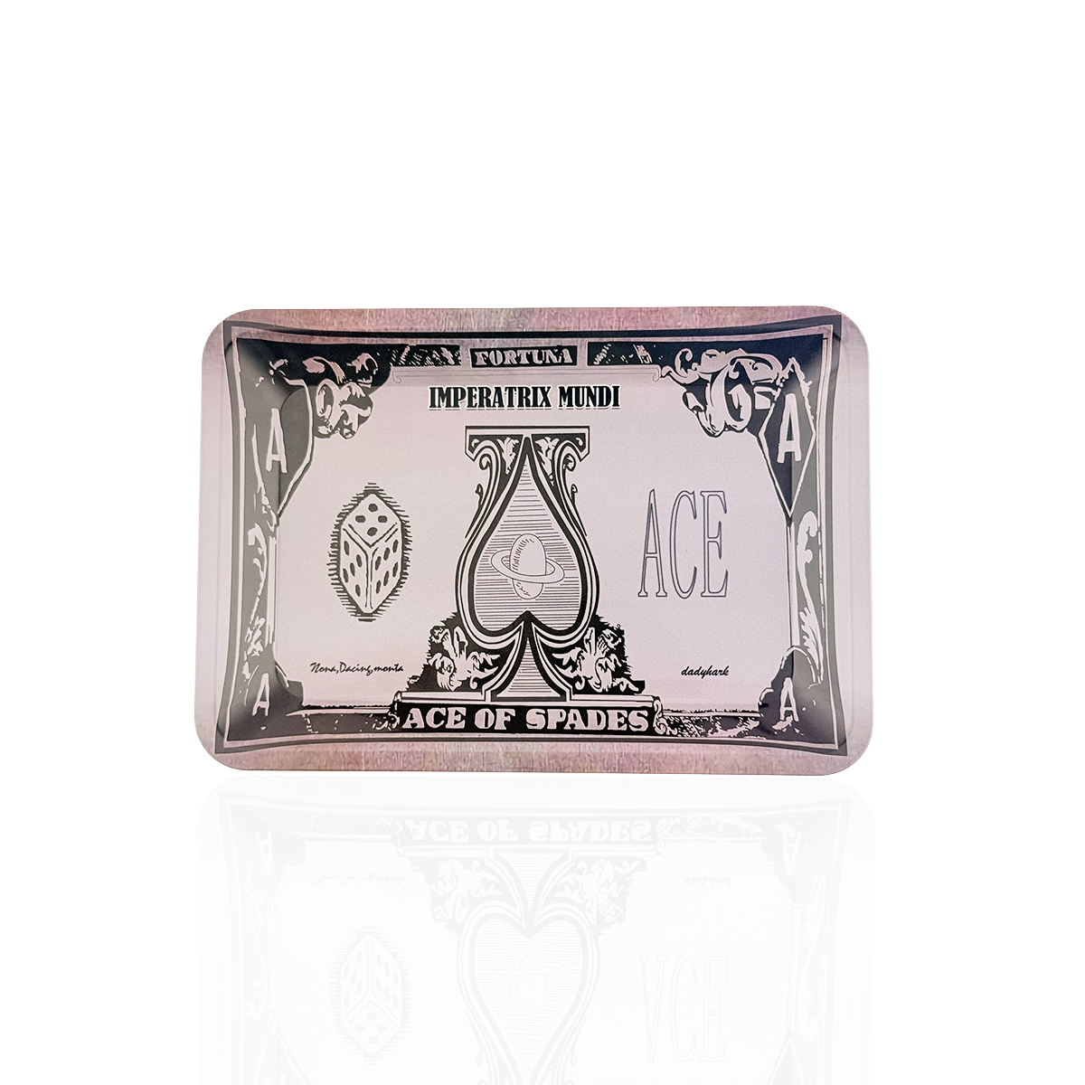 Small Rolling Tray – Ace of Spades Design | 7in x 5in
