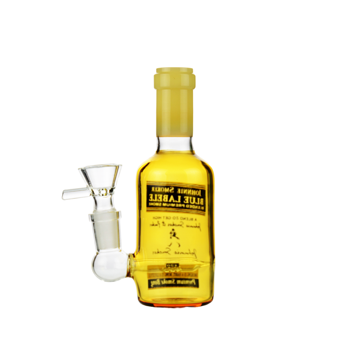 5.5" Mini Blue Liquor Shot Glass Bottle Bong with 14mm Male Bowl