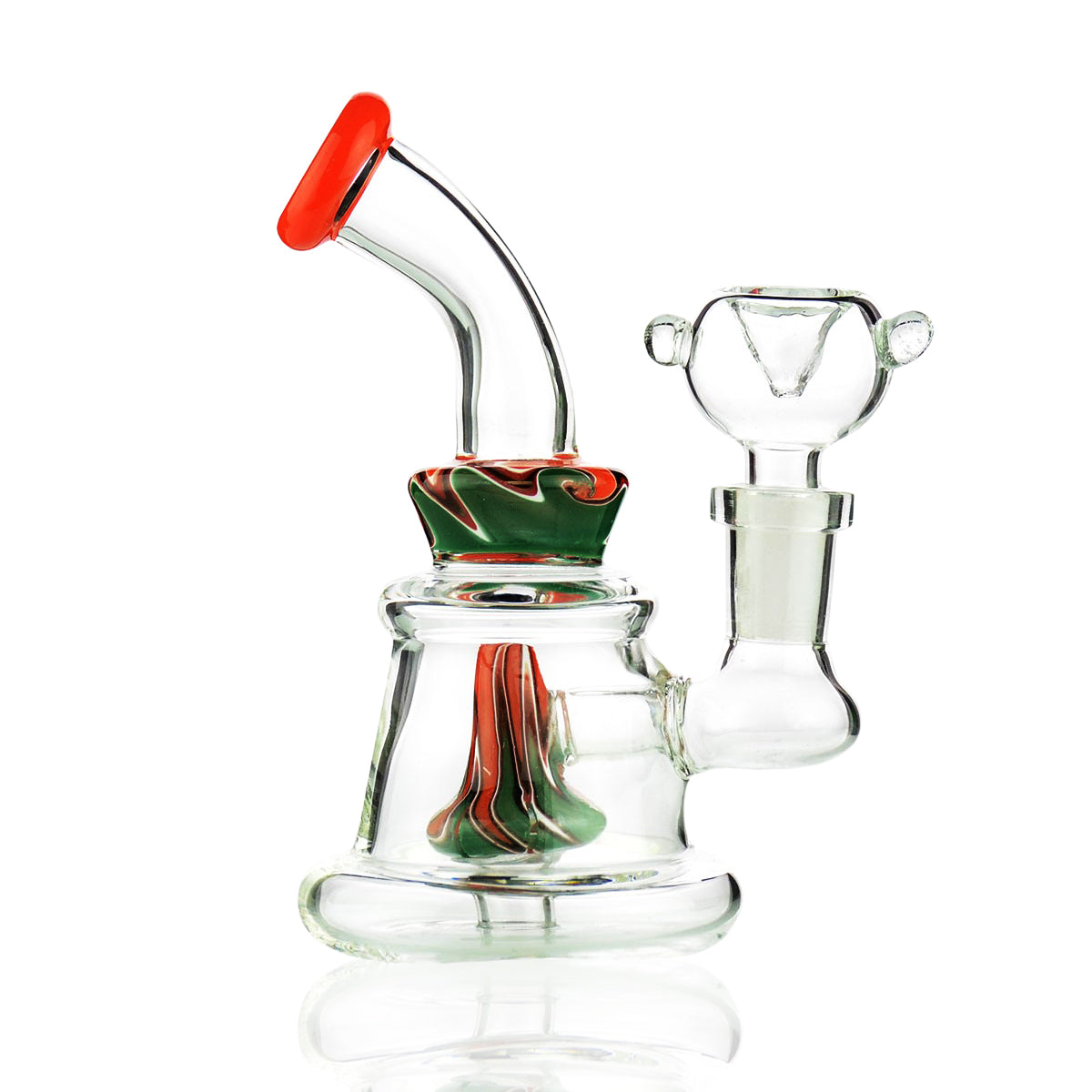 5" Mini Bong with Reversal Glass Shower and 14mm Male Bowl