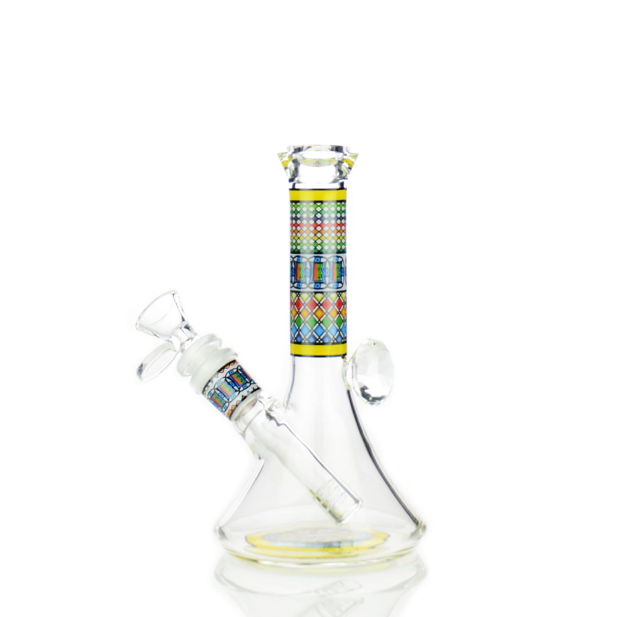 8" Diamond Beaker with 14mm Male Bowl