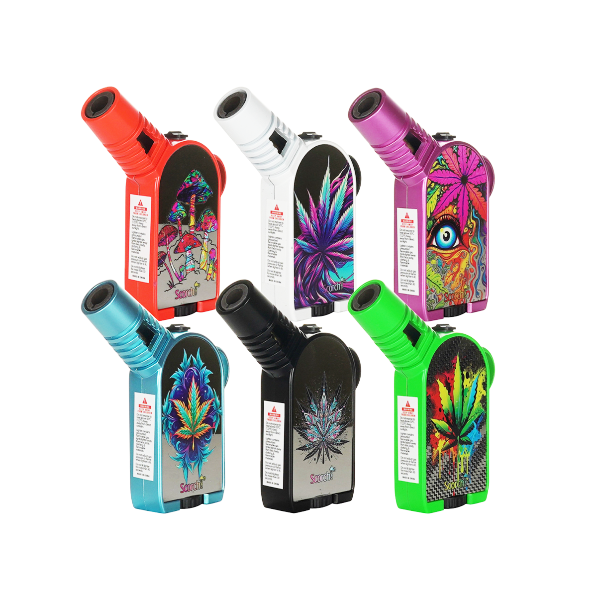 Scorch Torch - Premium Blow Table Torch - Display of 9 Torch