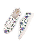 Skull 420 Weed Design Snow White Shoe - Printed Synthetic Vegan Leather