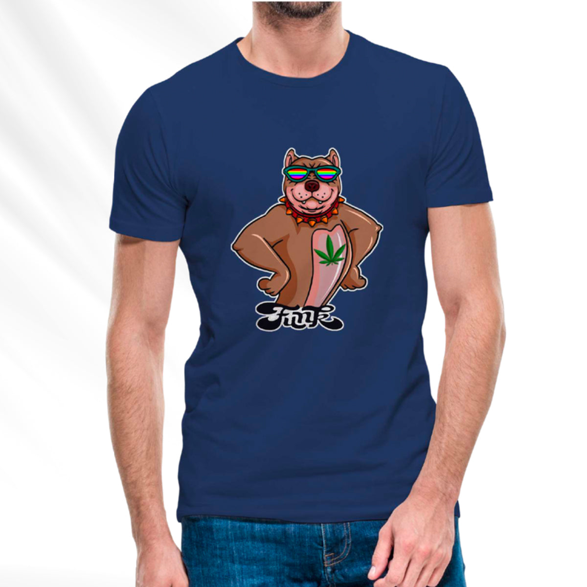 Funk Navy T-Shirt Pack of 5 Units 1-M, 1-L, 1-XL, 1-XXL, 1-XXXL -- 60% Cotton 40% Polyester