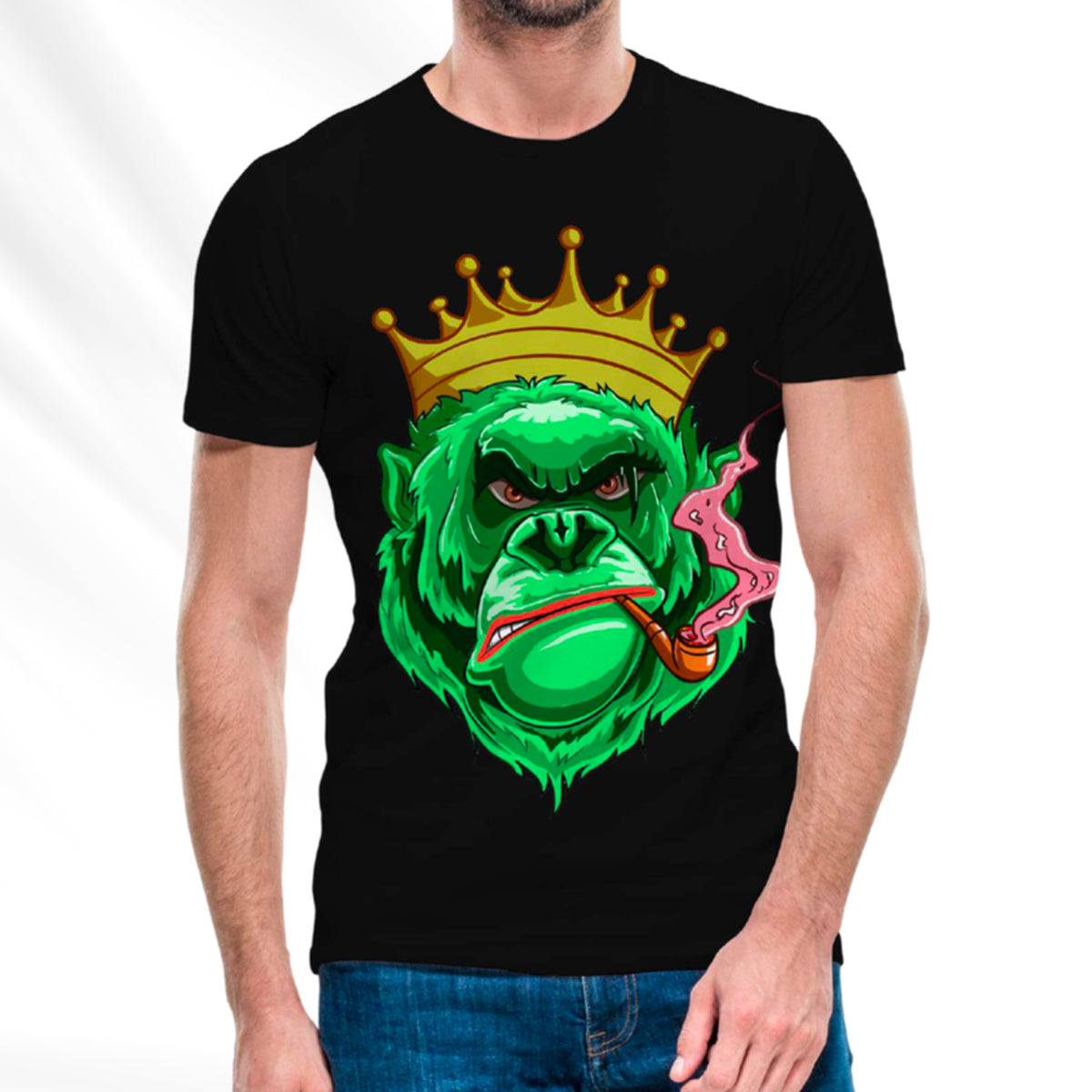 Gorilla T-Shirt Pack of 5 Units 1-M, 1-L, 1-XL, 1-XXL, 1-XXXL -- 60% Cotton 40% Polyester