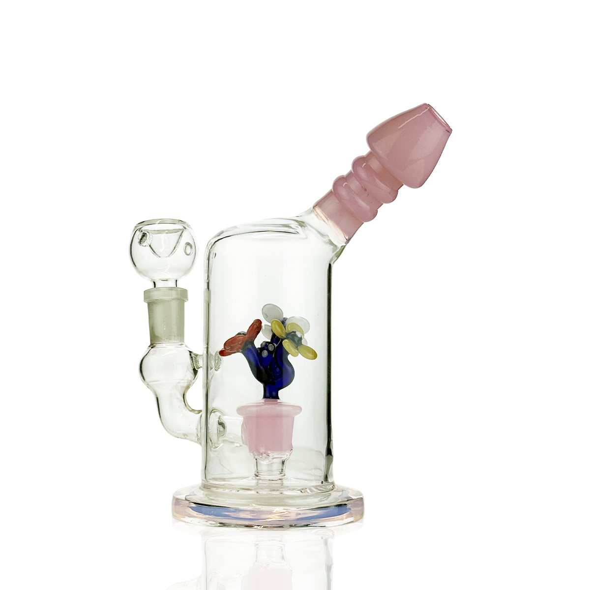 7" Flower Shower Water Pipe Slime Glass with 14mm Male Bowl
