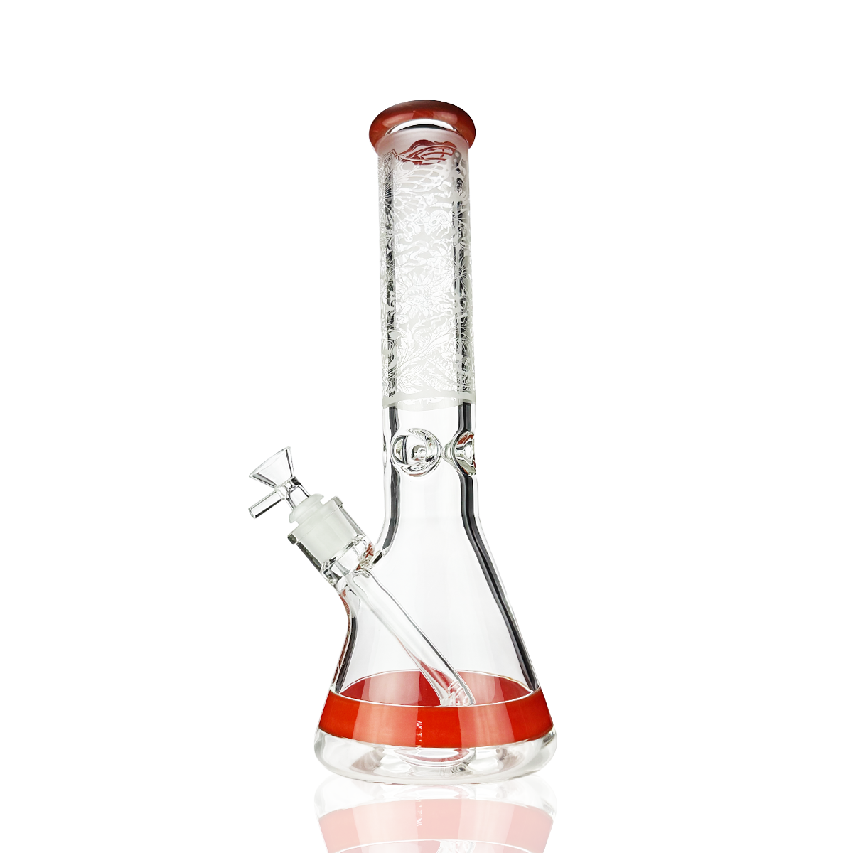 14-Inch Sanded Glass Art Beaker with 14mm Male Bowl