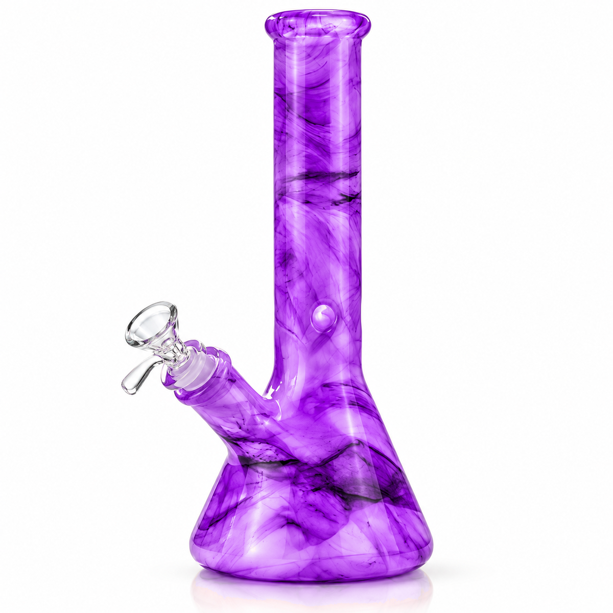 10-Inch Marble-Design Beaker Water Pipe with 14mm Male Bowl