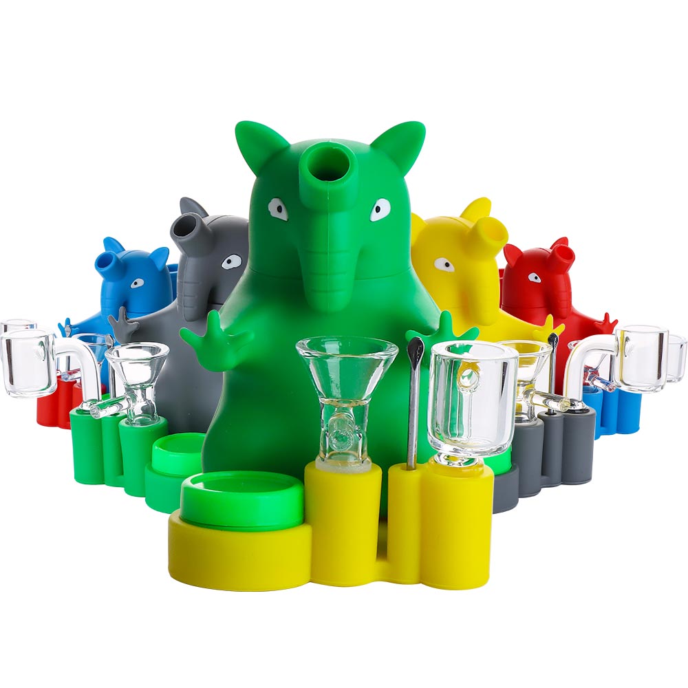 6" Silicone Elephant Dab Rig Water Pipe