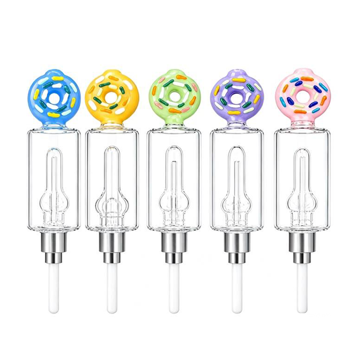Nectar Collector Kit – 6" Donut Glass with Ceramic Nail & Reclaim Jar