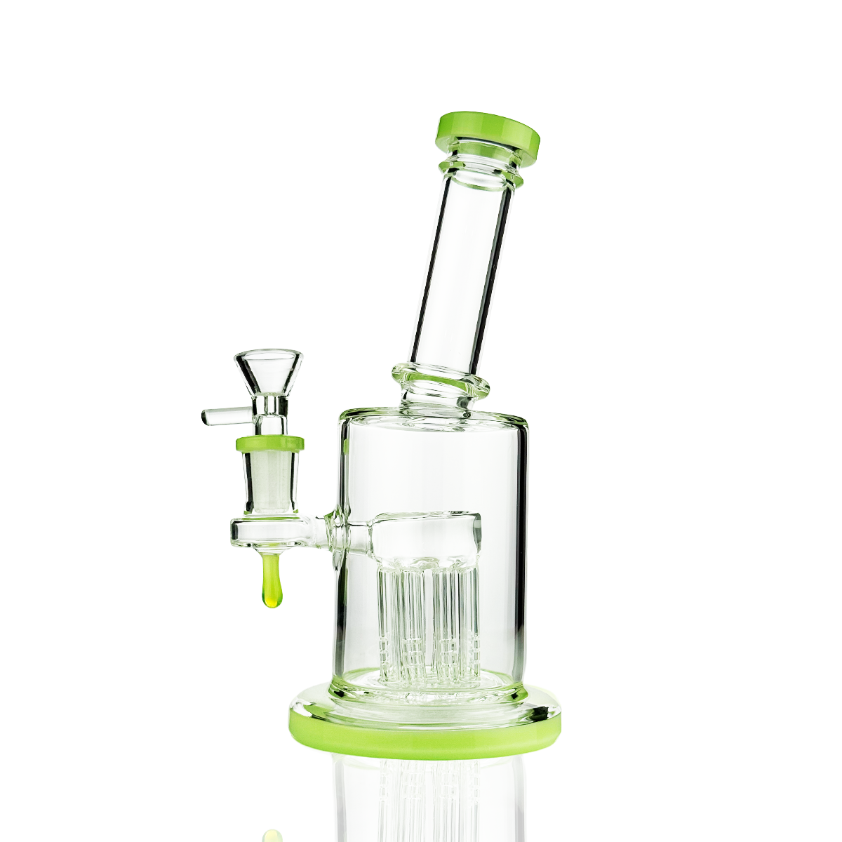 8" Water Pipe Rig | Tree Chamber | 14mm Male Bowl