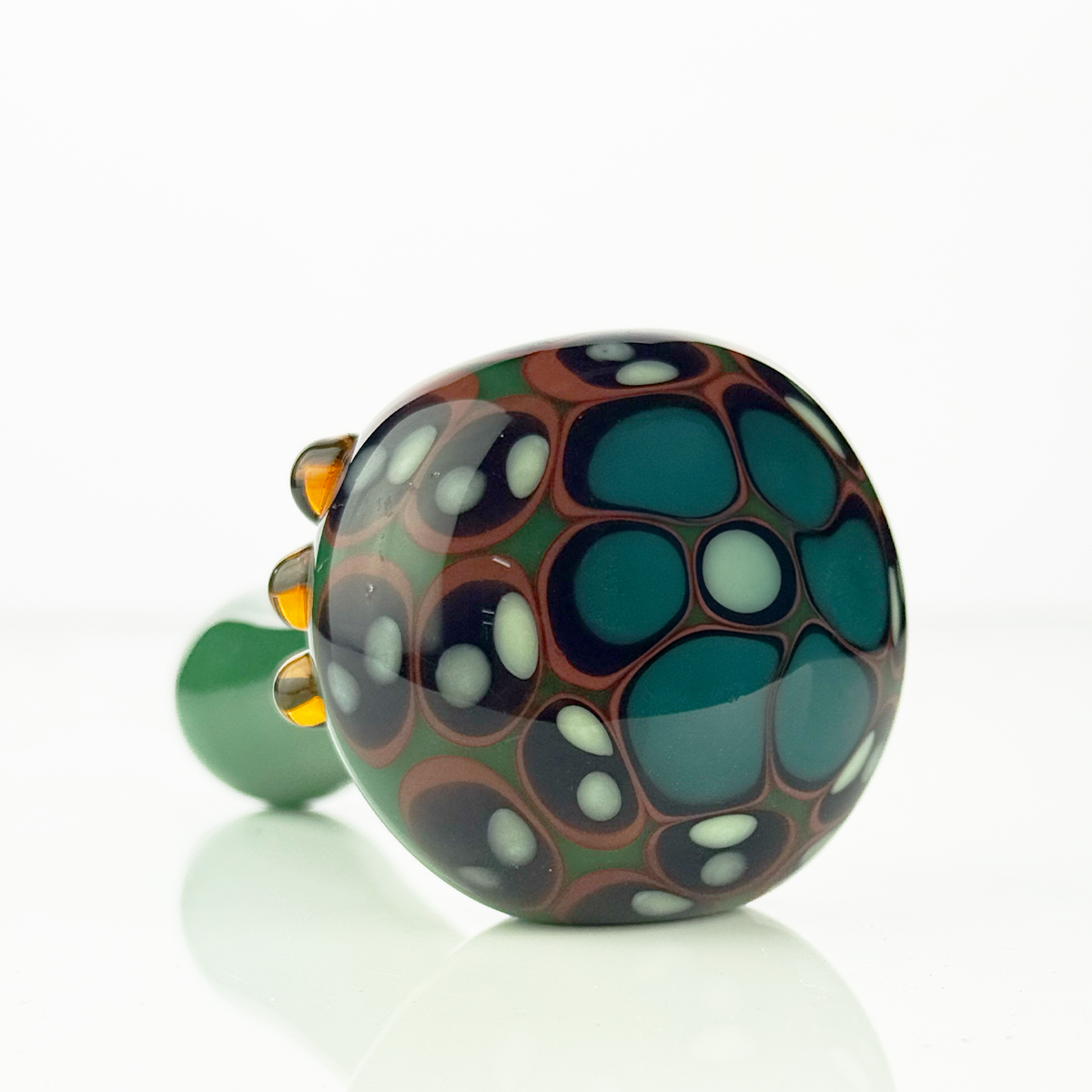 4.5" Color Tube Glass Hand Pipe with Artistic Head