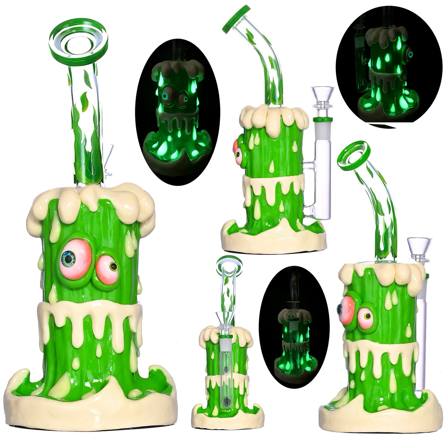 10" Assorted 3D Monster Bong with 14mm Male Bowl