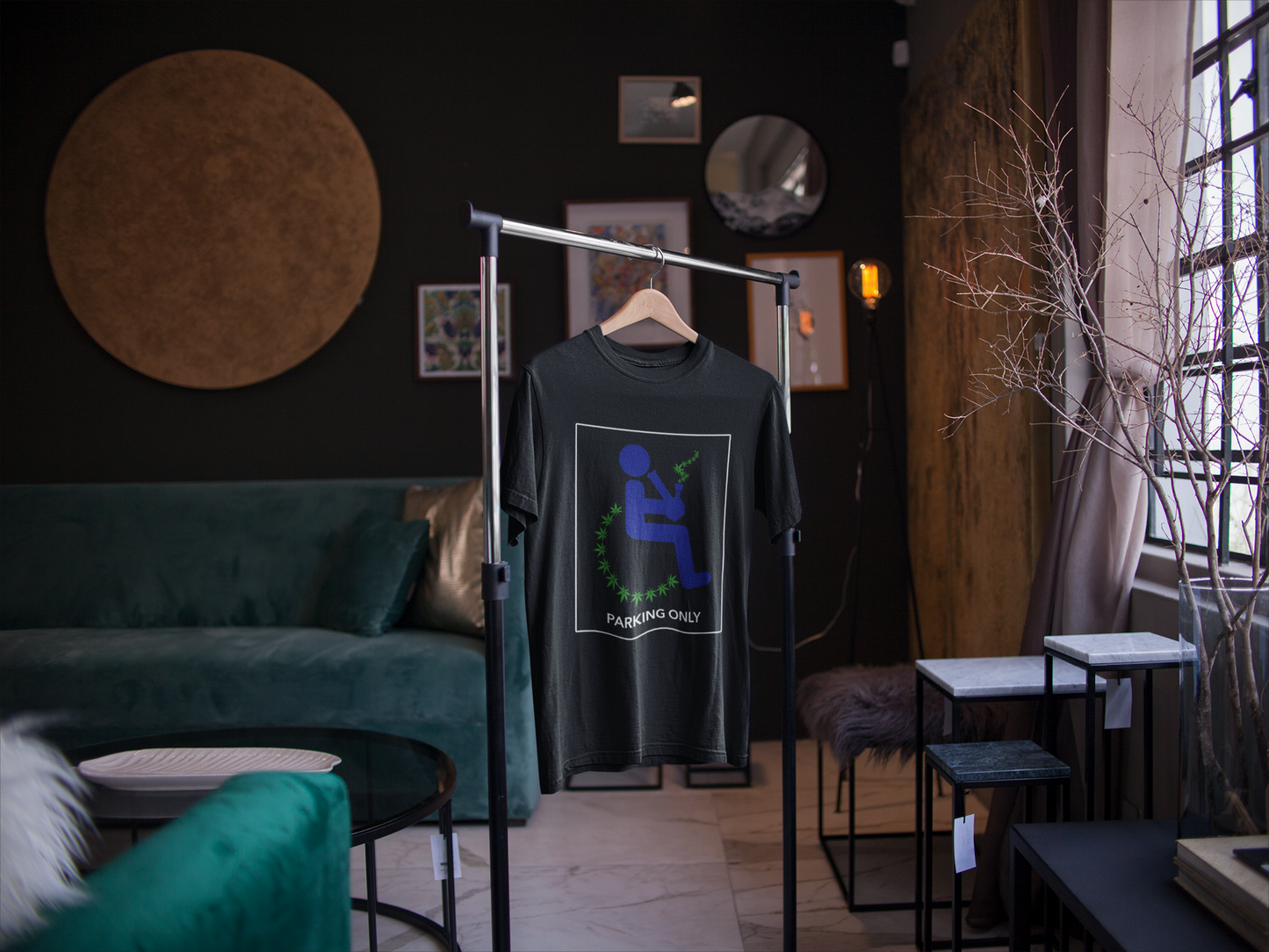 Parking Only T-Shirt Pack of 5 Units 1-M, 1-L, 1-XL, 1-XXL, 1-XXXL -- 60% Cotton 40% Polyeste