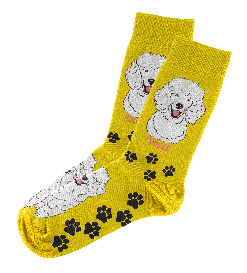 Poodle Socks Unisex Unique Fun Design Fits All, 70% Cotton, 25% Spandex, 5% Elastic