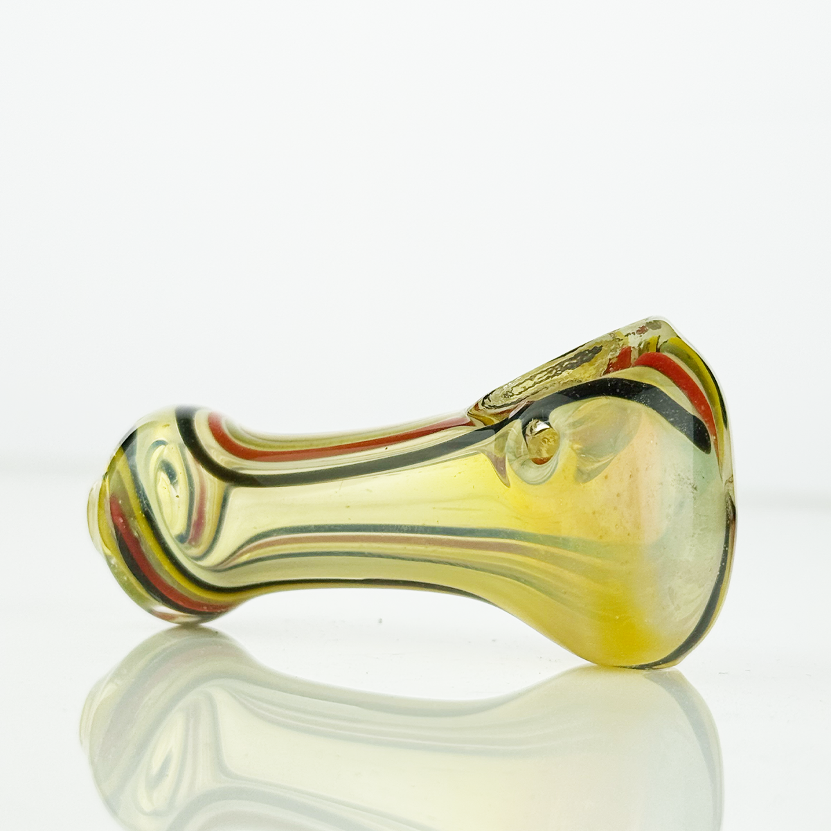2.5" Hand Pipe Spoon Silver Fume Glass