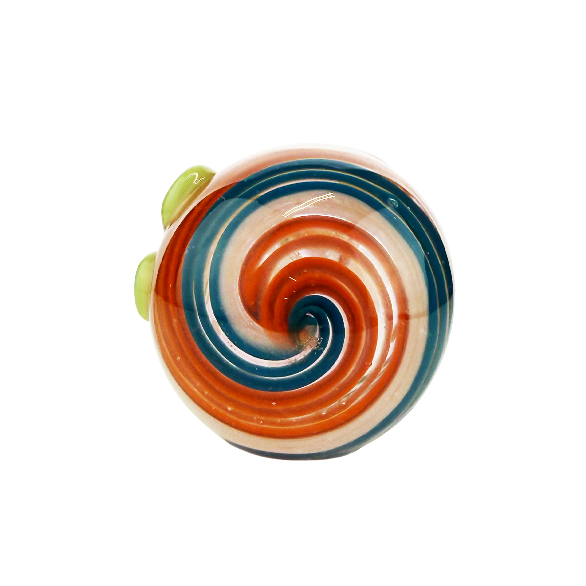 4.5" Hand Pipe Gold Fume Glass with Spiral Color