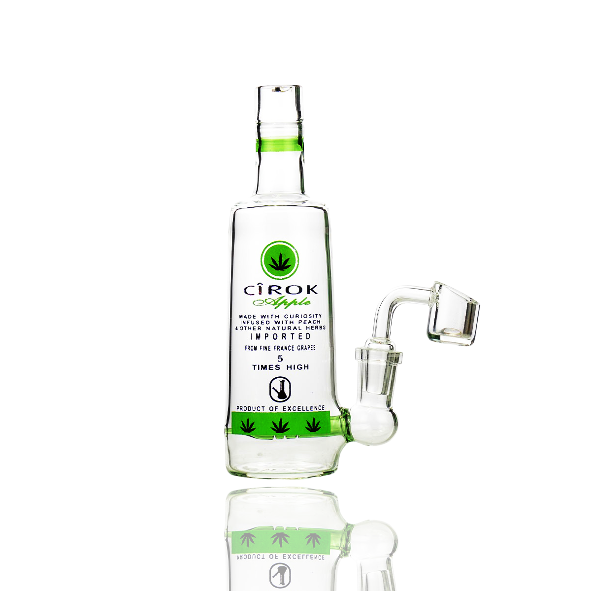 6" Mini Cirok Vodka Bottle with 14mm Male Banger
