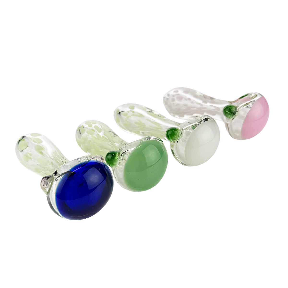 4" Hand Pipe Spoon Slime Dot with Double Glass