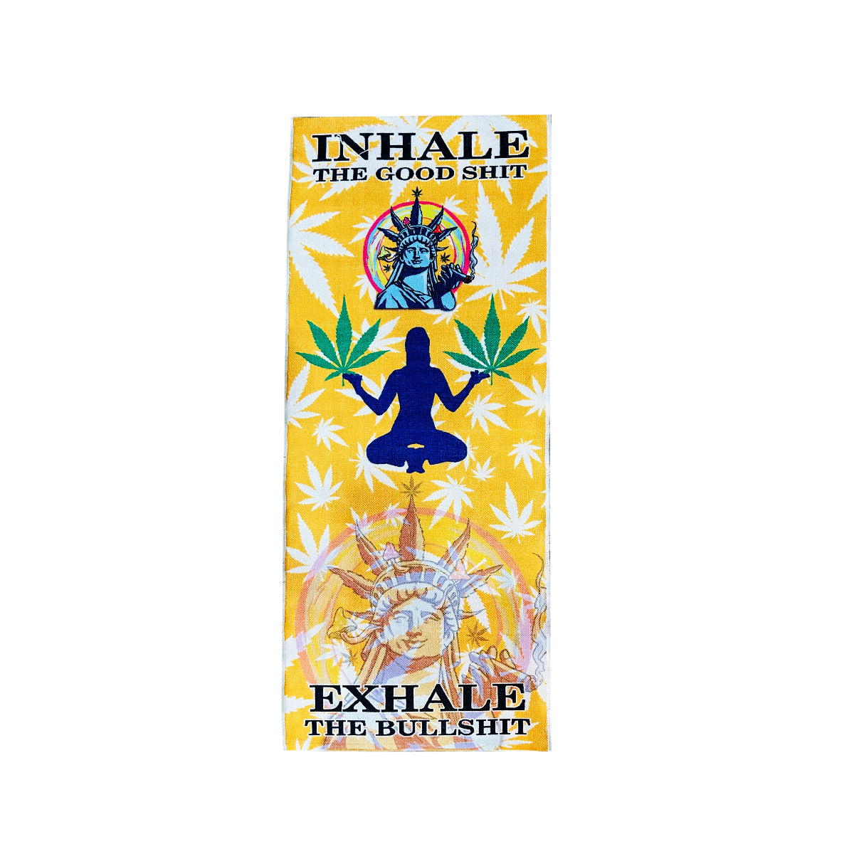 Inhale The Good Shit Yoga Mat 100% PET Yarn Size: 2.5ft x 6ft