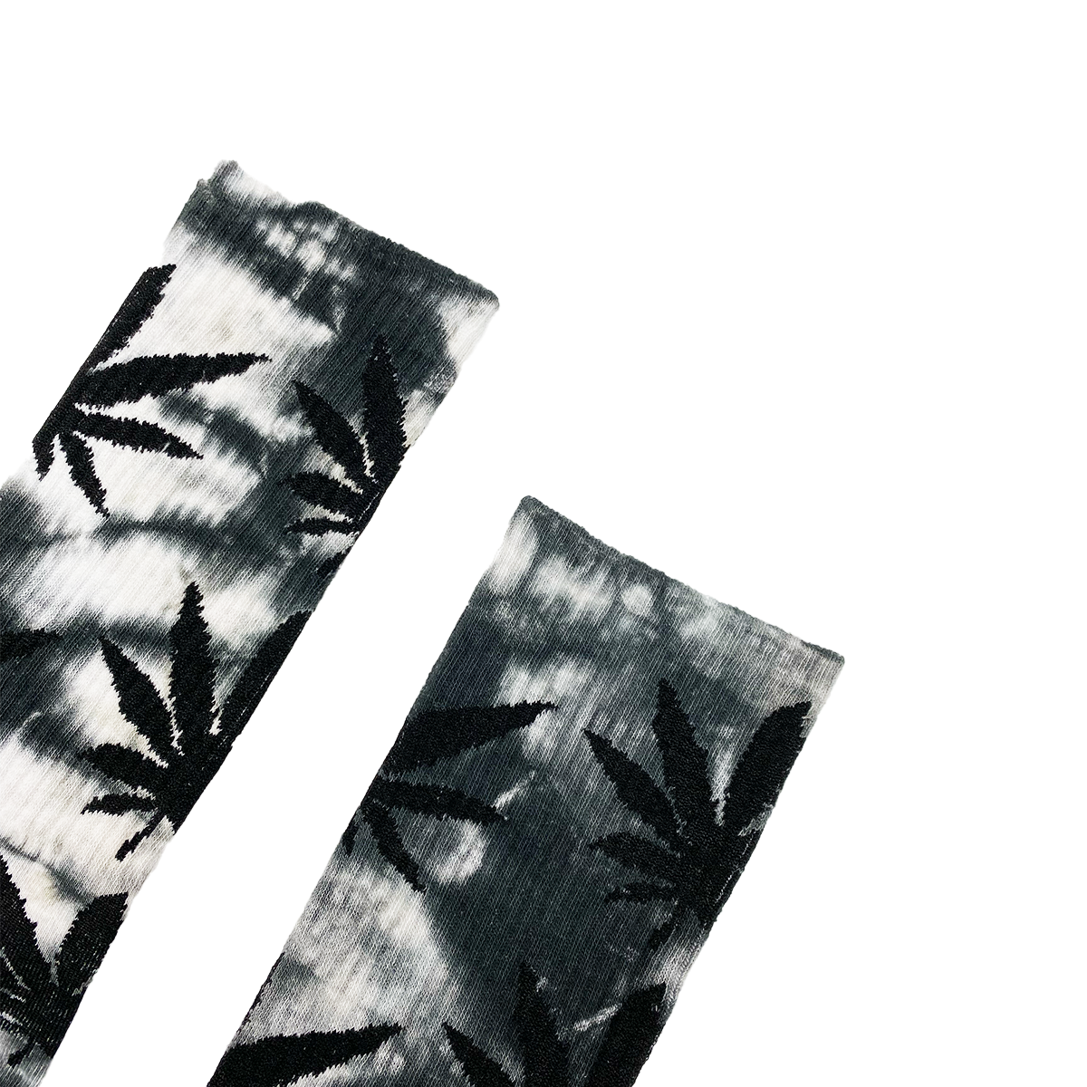 Black White Tie Dye Socks Fits All, 70% Cotton, 25% Spandex, 5% Elastic