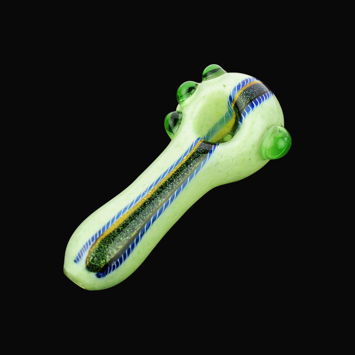 4.5" American Made Dhicro Spoon Hand Pipe Slime Color Frit Art - LA Wholesale Kings
