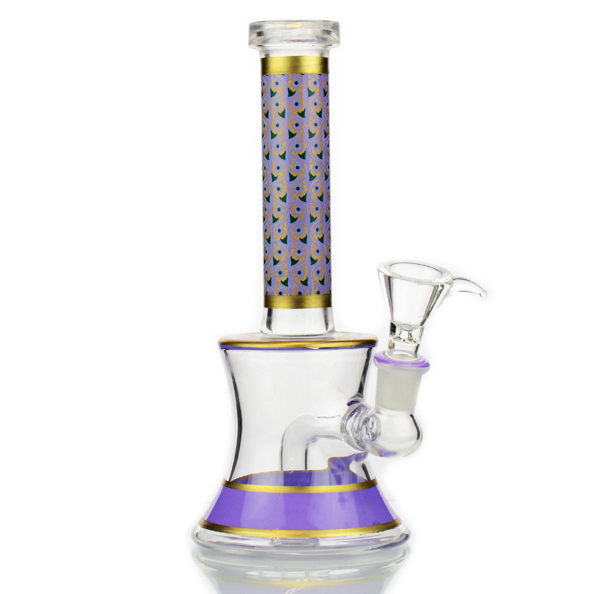 8" Fancy Sticker Water Pipe with 14mm Male Bowl - LA Wholesale Kings