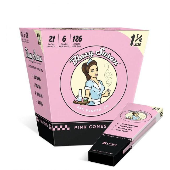 Blazy Susan 1 1/4 Pink Cones 21 Packs Per Box - LA Wholesale Kings