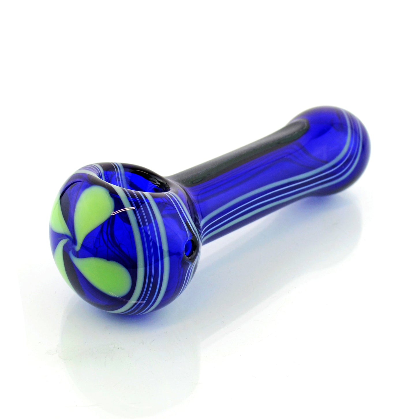 5" Blue Dicro Spoon Hand Pipe Approx 110g - LA Wholesale Kings