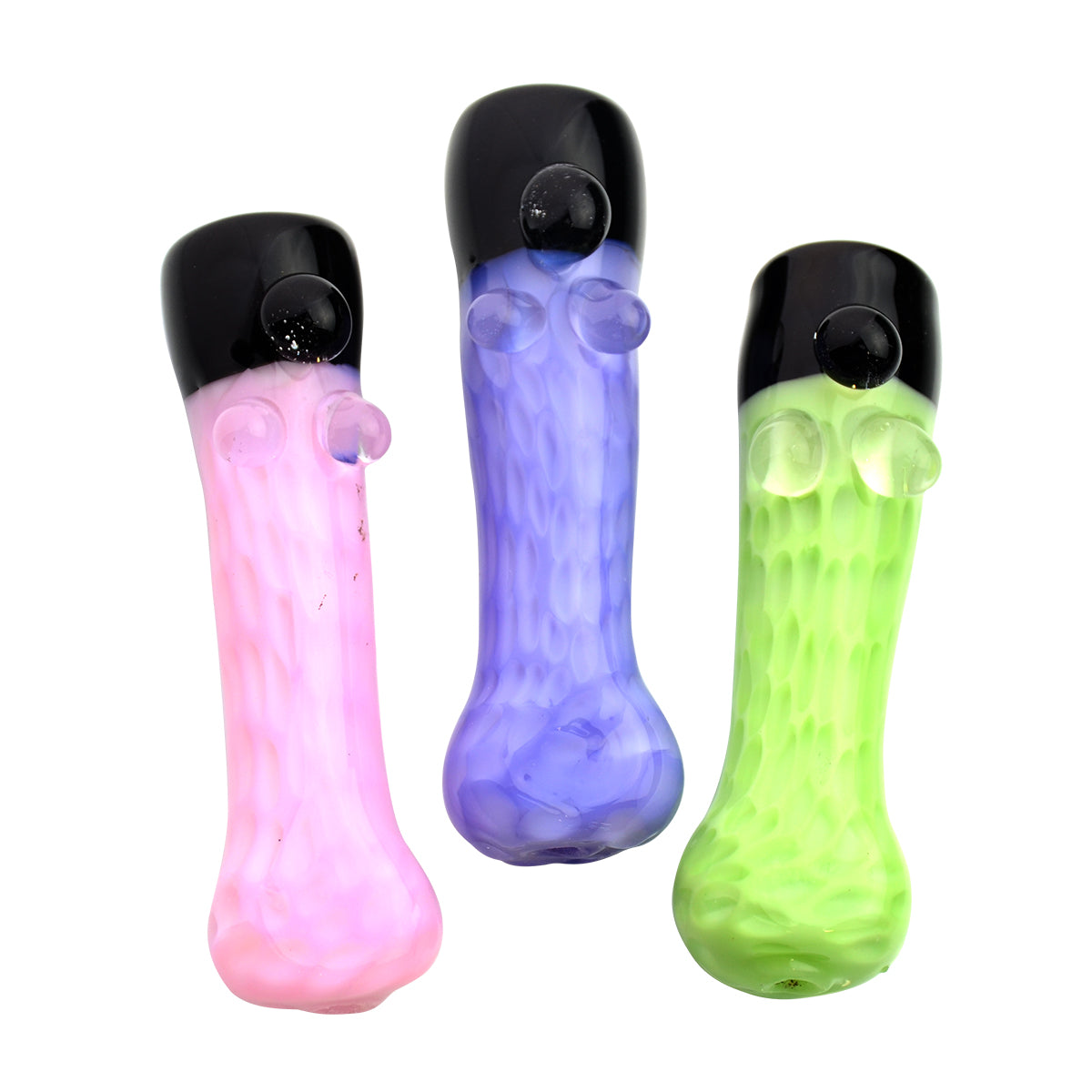 3.5" Chillum Slime Tube Glass with Honeycomb Art